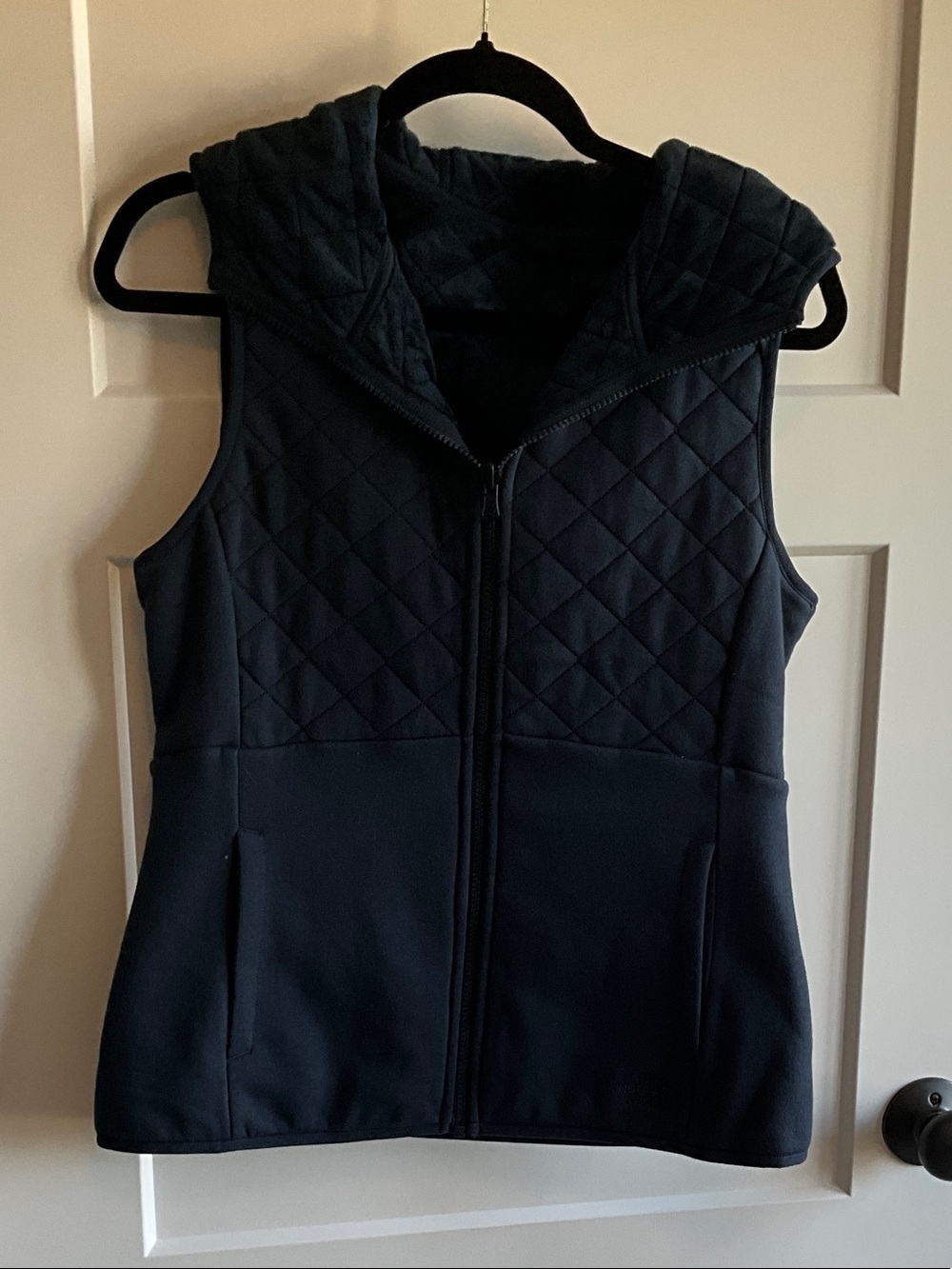 The North Face Quilted Reversible Hooded Sleeveless Vest - Navy